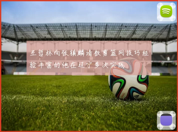王哲林向张镇麟请教剪篮网技巧经验丰富的他在辽宁多次实践